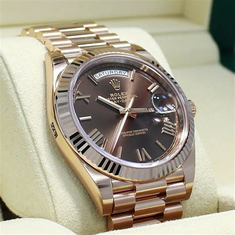 rolex chocolate dial|Rolex day date 40 228235.